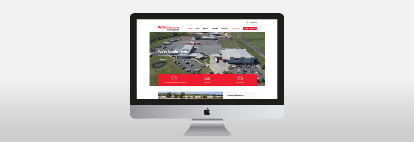 ron finemore transport new website launch